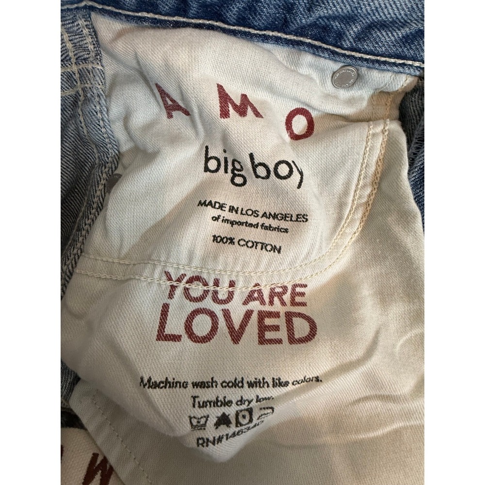 AMO Big Boy Wide Leg Baggy Jeans Denim Size 28 Made in LA - Picture 5 of 5
